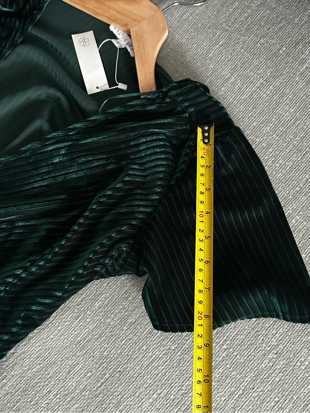 Baltic Born Velvet Wrap High-Low Dress L Green Whimsigoth Vampy - Picture 11 of 11